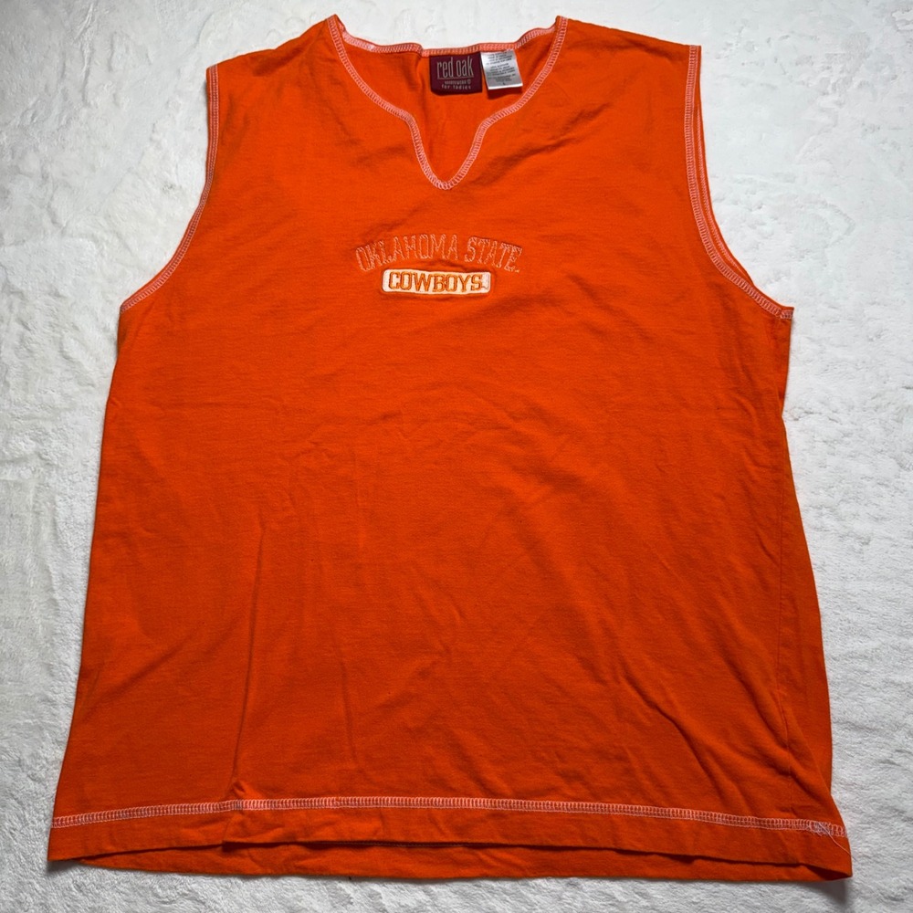 Vintage OSU‎ Y2K Gameday Womens Oklahoma State Cowboys Embroidered Tank Top Sz L